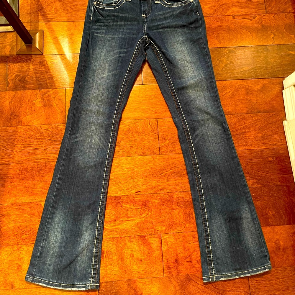 DownEast Women’s Flare Jean Elastic Waist Sz 2